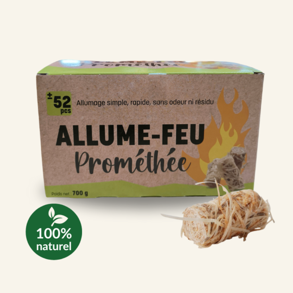 Allume-feu 100% naturel en laine de bois (52 pcs)