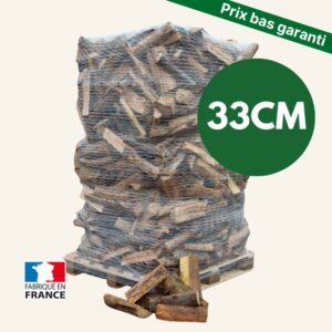 Bois de chauffage sec 33 cm ballot sur palette 2 m³- 2,24 stères Prix bas garanti